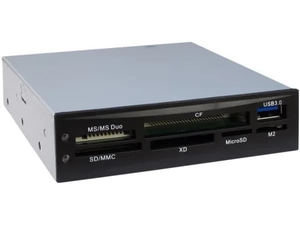 Inter-Tech CI-01 - Kortleser - 3,5" (CF I, CF II, MS, MS PRO, MMC, SD, MS Duo, MS PRO Duo, microSD, SDHC, MS Micro) - USB 3.0