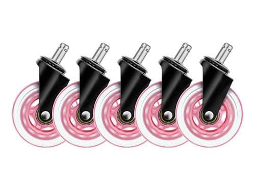 Stol hjul set DELTACO GAMING, rosa / GAM-157-P