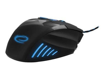 Esperanza MX201 WOLF - Mus - høyrehendt - optisk - 7 knapper - kablet - USB - blå