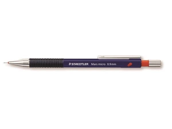 Staedtler Mars Micro, Blå, Sort, B, 0,9 mm, Rund, Metallia