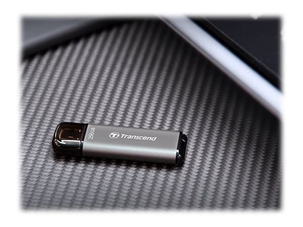 Transcend JetFlash 920 - USB flash-enhet - 256 GB - USB 3.2 Gen 1 - rymdgrå