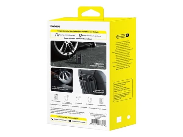 Baseus GoTrip VA1 Super Mini -ilmakompressori, harmaa C0119701