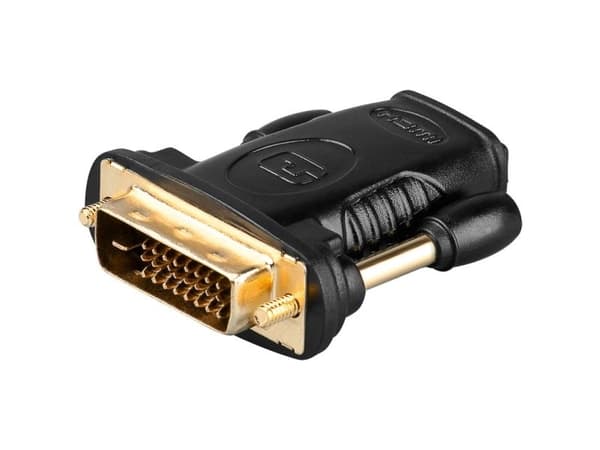 Goobay 68931, HDMI typ A, DVI-D (24+1 stift), Sortera