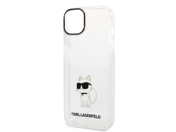 Karl Lagerfeld Ikonik Choupette-deksel til iPhone 14 Plus - transparent