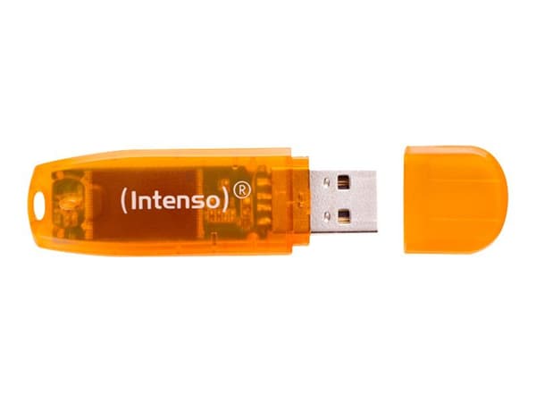 Intenso Rainbow Line - USB flash-enhet - 64 GB - USB - orange