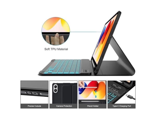 SmartCase Pen + Keyboard Xiaomi POCO Pad M1/Redmi Pad 2 Pro -malli