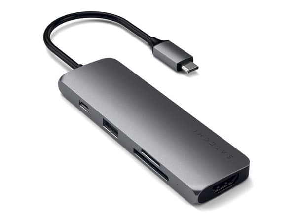 "Satechi USB-C Multiport Pro - Space Grey" - avaruusharmaa