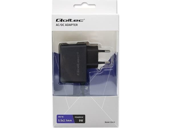 Qoltec-virtalähde 9W | 9V | 1A | 5.5*2.1