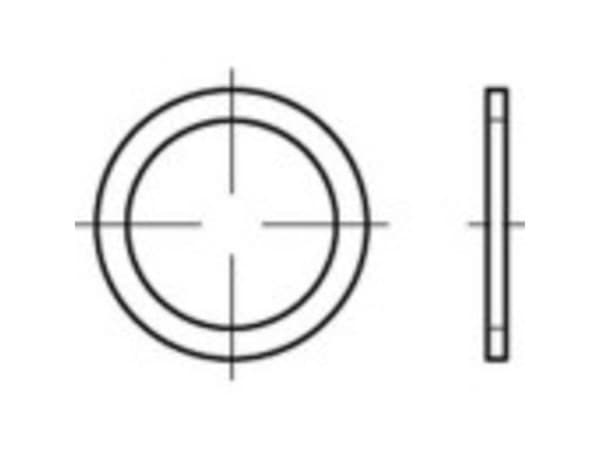 TOOLCRAFT tätning-/kopparring 45 mm DIN 7603 koppar 50 st