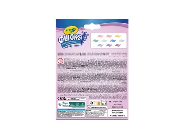 Crayola Clicks indragbara pennor 10 st pastell