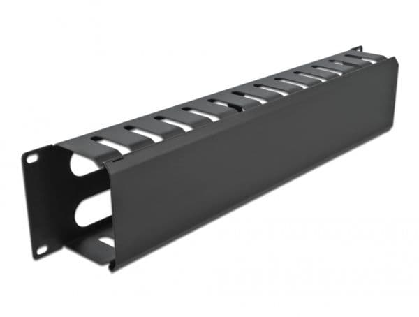 Delock - Rackpanel för kabelhantering - svart - 2U - 19"