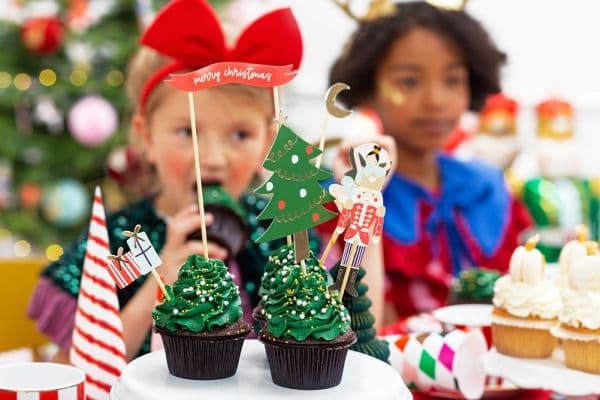 PartyDeco KPT63, Cupcake, Multifärg, Unisex, Jul, Nutcracker, 6 styck