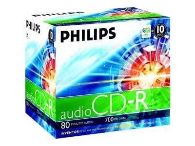 Philips - 10 x CD-R - 700 MB (80 min) - cd-box - CD-pakkaus