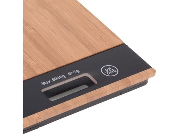 Köksvåg Excellent Houseware - elektronisk platt bambu, 5 kg universell