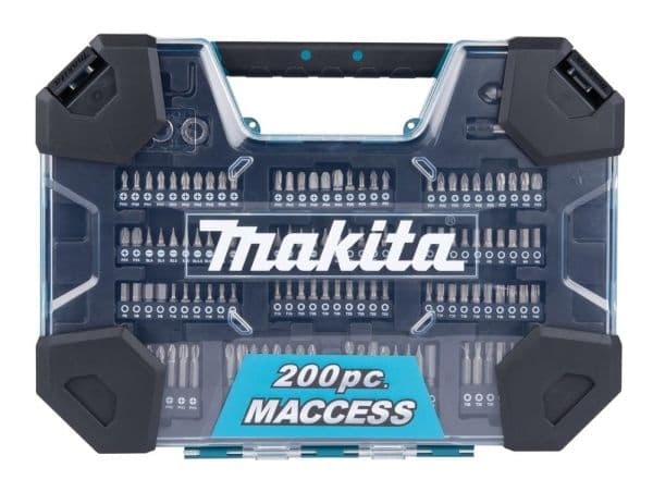 Bore- og bitsett Makita 200 deler E-22610