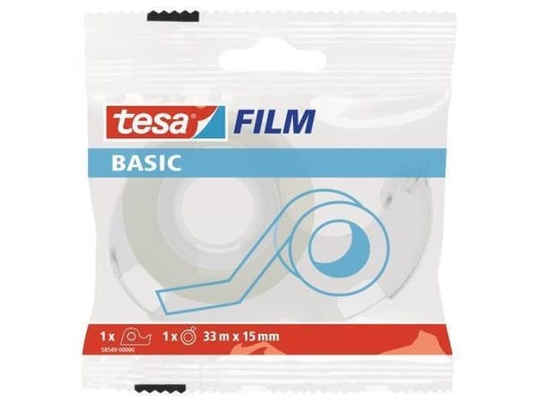 TESA Basic, 33 m, Läpinäkyvä, tesafilm, 15 mm, 1 kpl