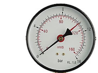 1/2" x 80 mm Manometer 0-0.6 bar/6MvS