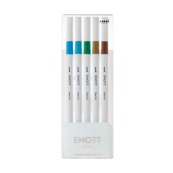 Emott fineliner 5 st ass. litet bord stativ set 4