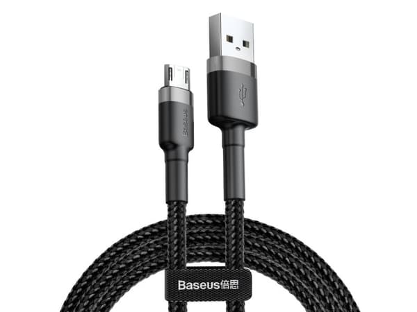 Baseus Cafule-kabel CAMKLF-CG1 USB-A / micro USB 1.5A 2 m - svart-grå