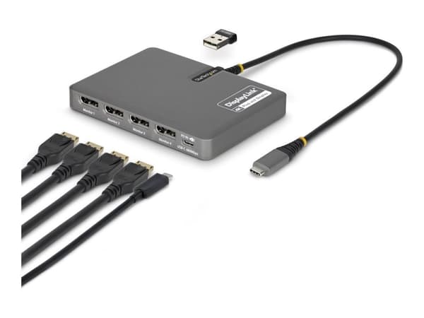 StarTech.com - Dockningsstation - USB-C / Displayport - 4 x DP - TAA-kompatibel