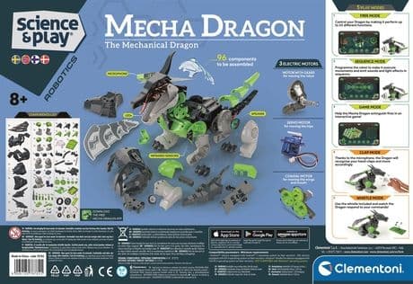 Clementoni Mecha Dragon, Robot, Ingeniørvitenskap, 8 år, Grønn, Grå