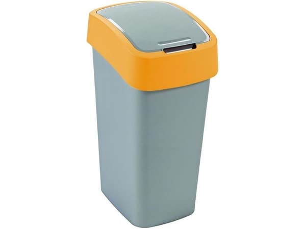 CURVER soptunna "FLIP BIN" 50L/silver/orange