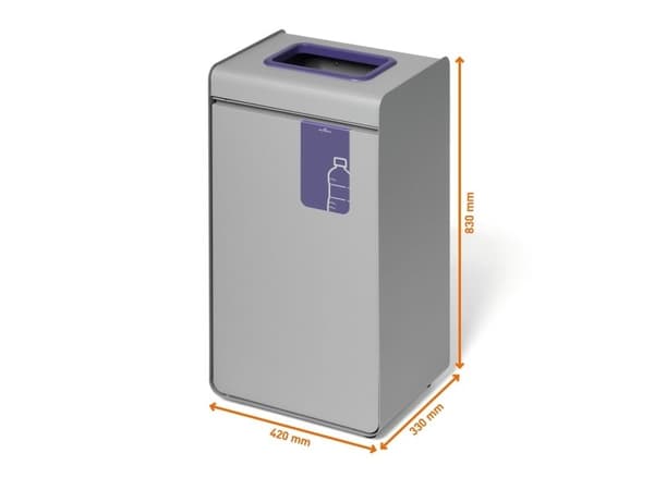 Avfallsbehållare durasort® 55 l plast för förpackningar