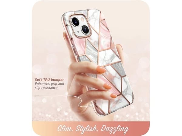 Supcase Cosmo-skal till iPhone 14 Plus - Rosa marmor