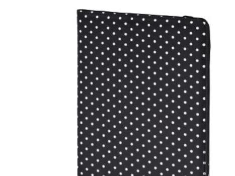 Hama "Polka Dot" - Vikbart fodral för surfplatta - polyester - svart - 8"