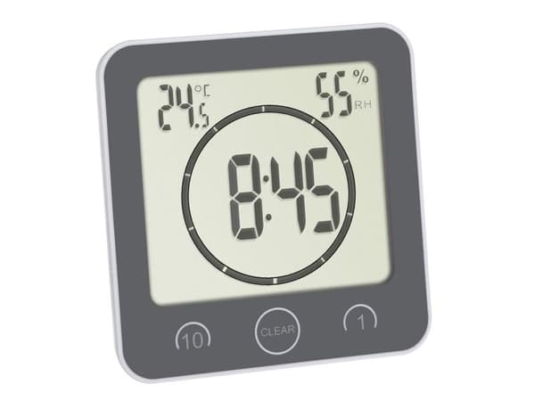 TFA Dostmann Bad- /Küchenuhr mit Timer Timer Grå digital