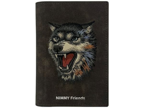 Nimmy Raptor Wolf pass-/plånboksfodral - brun