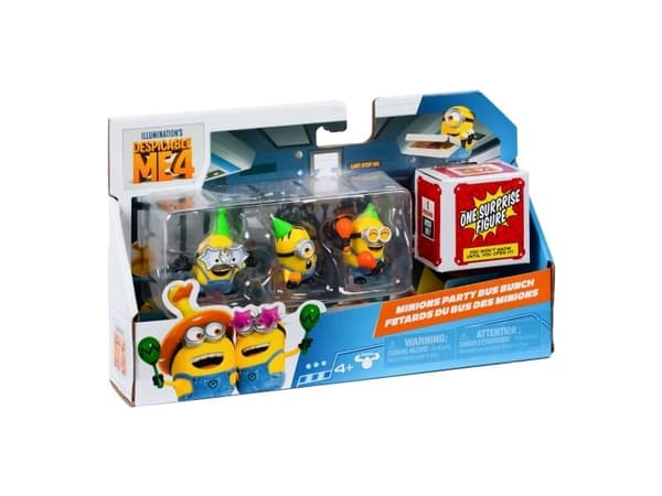 Despicable Me 4, 5 cm Mini Mayhem Figurer 4 st pk., 2 varianter