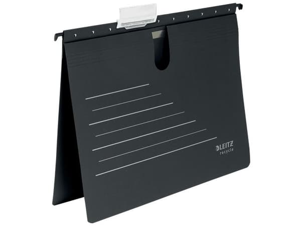 Leitz Alpha® Recycle -ripustuskansio, jossa on mekanismi, musta – (10 kpl.)