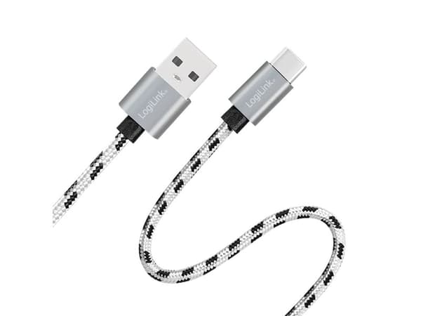 LogiLink CU0201, USB C, USB A, USB 2.0, 0,48 Gbit/s, Sort, Hvit