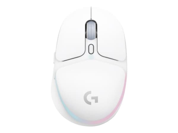 Logitech G G705 - Mus - små hender - 6 knapper - trådløs - Bluetooth - USB Logitech LIGHTSPEED-mottaker - hvit