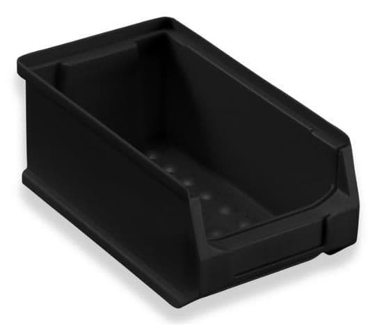 Allit ProfiPlus GripBox >E< 2, Lager kurv, Sort, Rektangulær, Polypropylen (PP), Monokromatisk, Innendørs