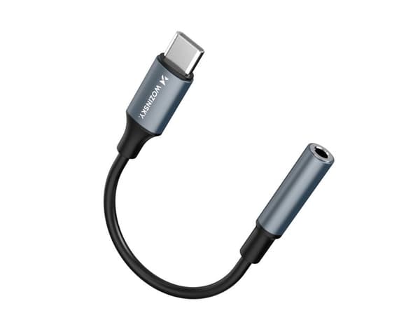 Wozinsky USB-sovitin WACM-01 USB-C - miniliitin 3,5 mm - musta