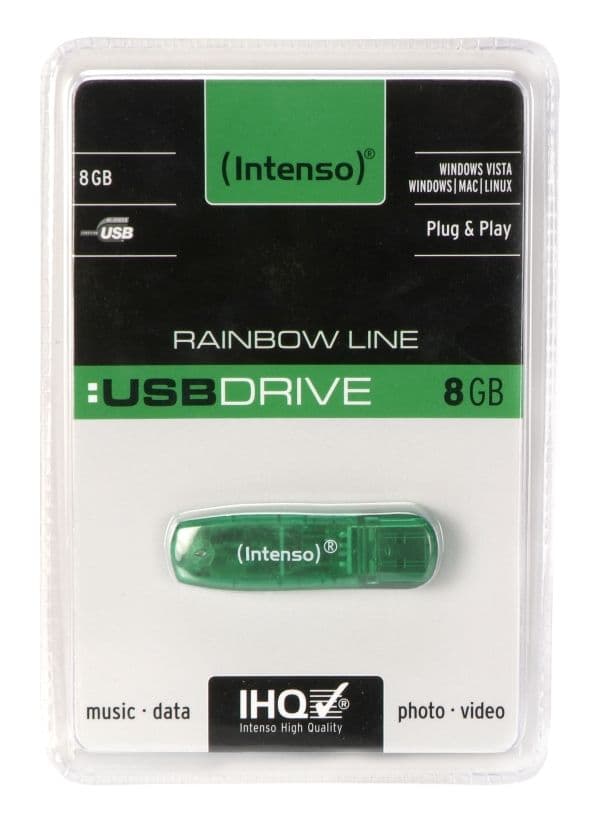 Intenso Rainbow Line - USB flash-enhet - 8 GB - USB 2.0