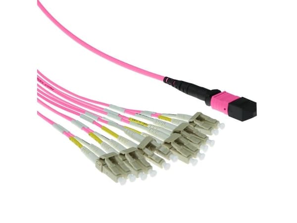 ACT 2 meter Multimode 50/125 OM4 patchkabel 1× MTP hun - 6× LC duplex 12 fiber