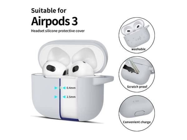 Tech-Protect silikonhake Apple AirPods 3 Crayon Grey