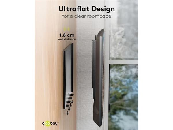 Goobay TV seinäteline Caravan FIXED (M), musta (74415)