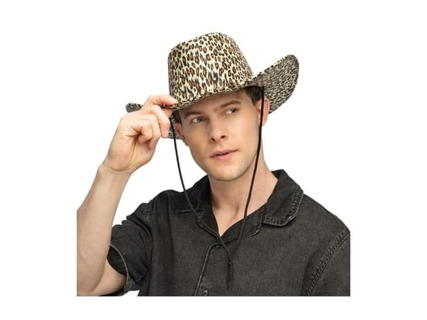 Cowboy-hattu leopardikuvioilla