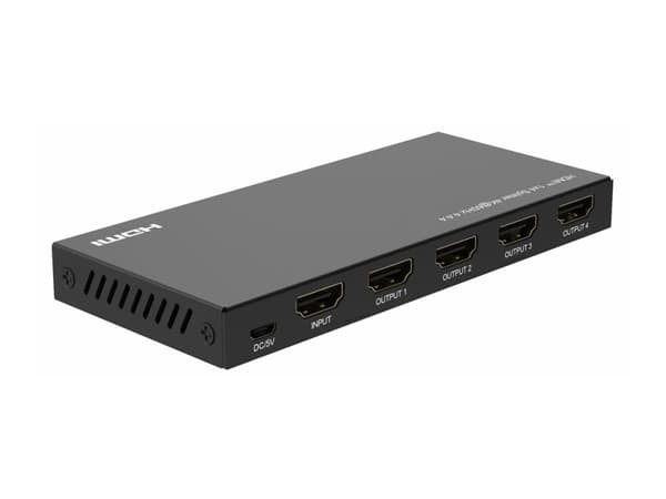MicroConnect - Splitter - 4K@60Hz, 4:4:4 - 4 x HDMI - stasjonær