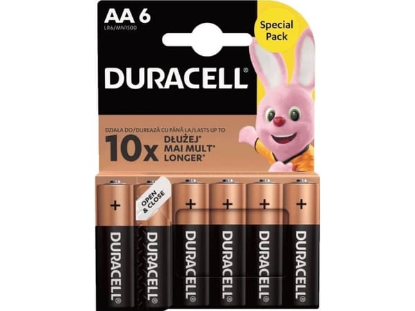 Duracell Basic alkaline batteries, 6 pcs (AA)