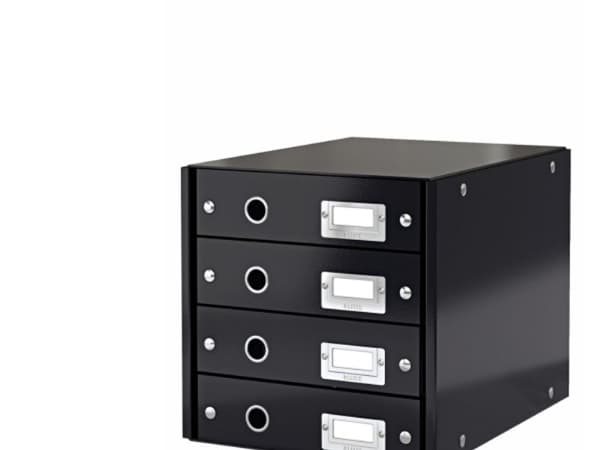 Skuffekabinet A4 Leitz Click&Store med 4 skuffer sort