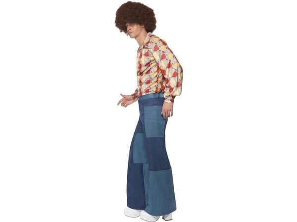 70-talls patchwork-bukser voksenkostyme