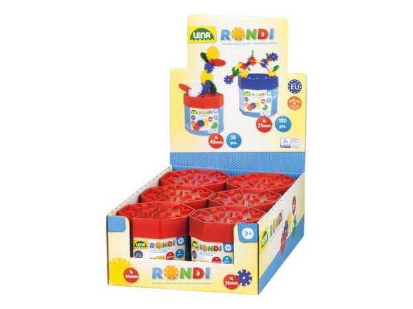 Lena Rondi Building box assortment, 4 år, 55 stykker, Plast