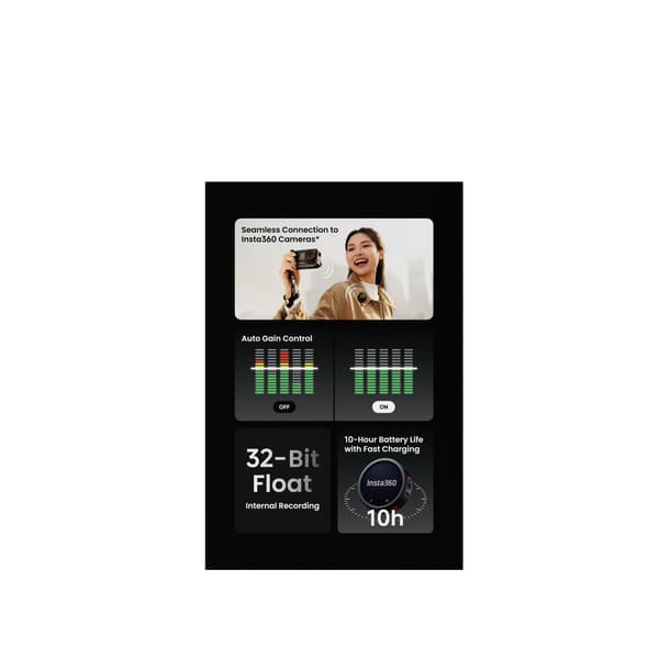 Insta360 Mic Pro Transmitter (Graphite Black)