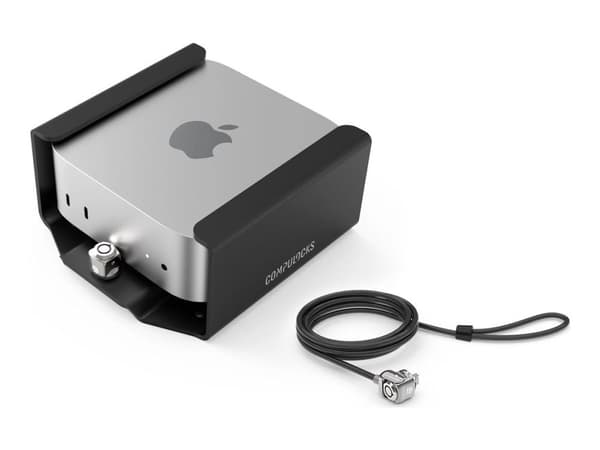 Compulocks Mac Mini Security Mount with Keyed Cable Lock - Monteringssats för systemsäkerhet - väggmontering, bordsmonterbar, kan monteras under bo...