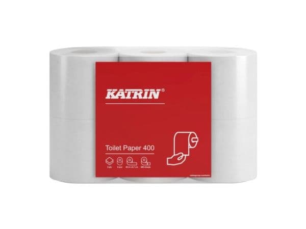 Toiletpapir Katrin Classic 400 2-lags 48m - (42 ruller pr. karton)